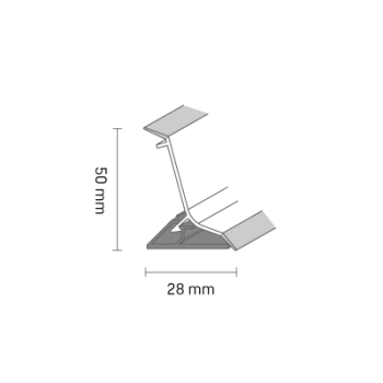 Küchenabschlussleiste Standard weiß, 2,95m