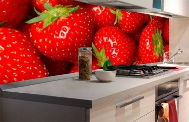 Küchenrückwand Folie Erdbeeren