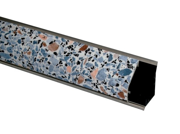 Küchenabschlussleiste Design Steinchen blau