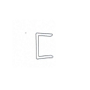 Endkappe links/rechts, 150mm, weiss